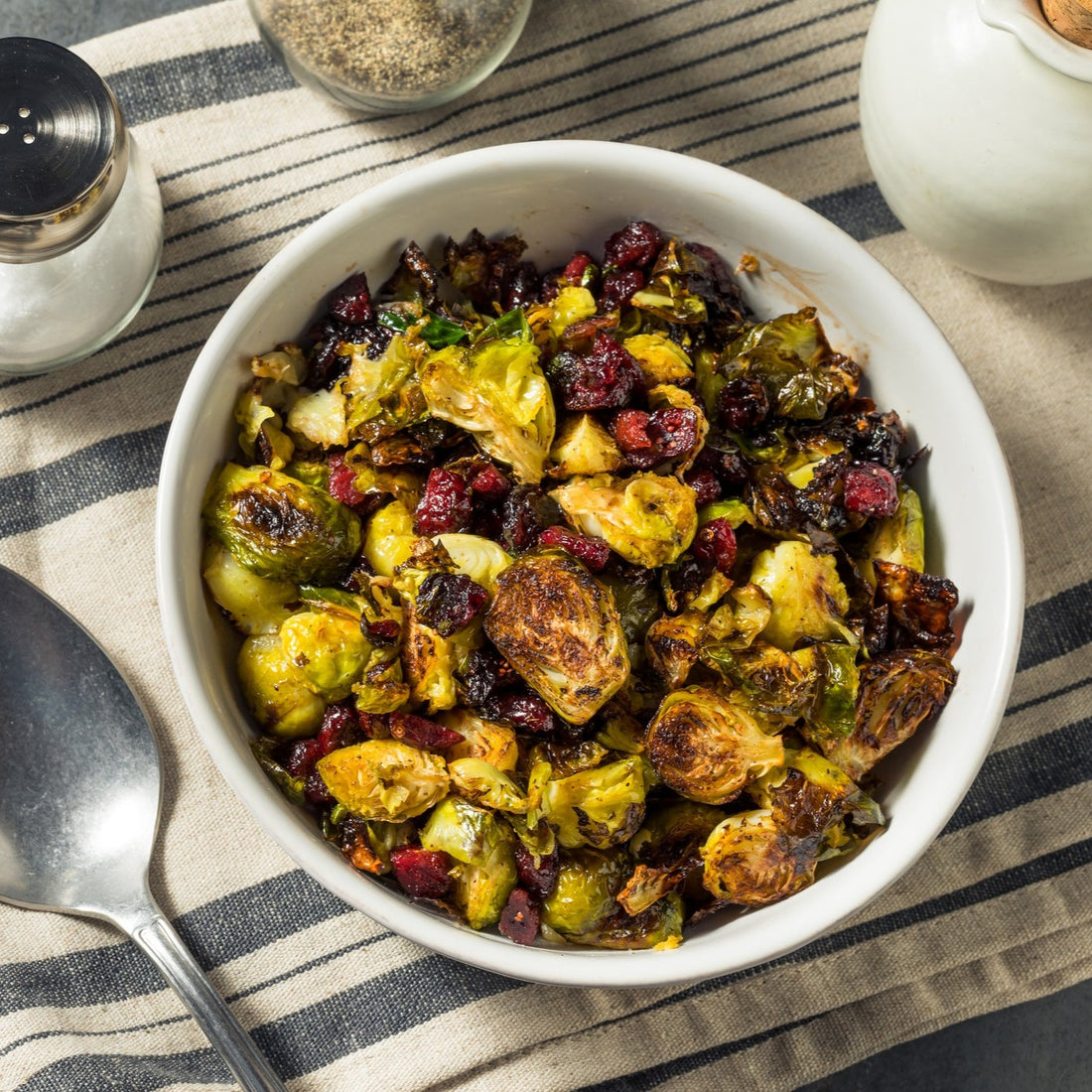 Roasted Brussel Sprouts w/Pomegranate & Walnuts