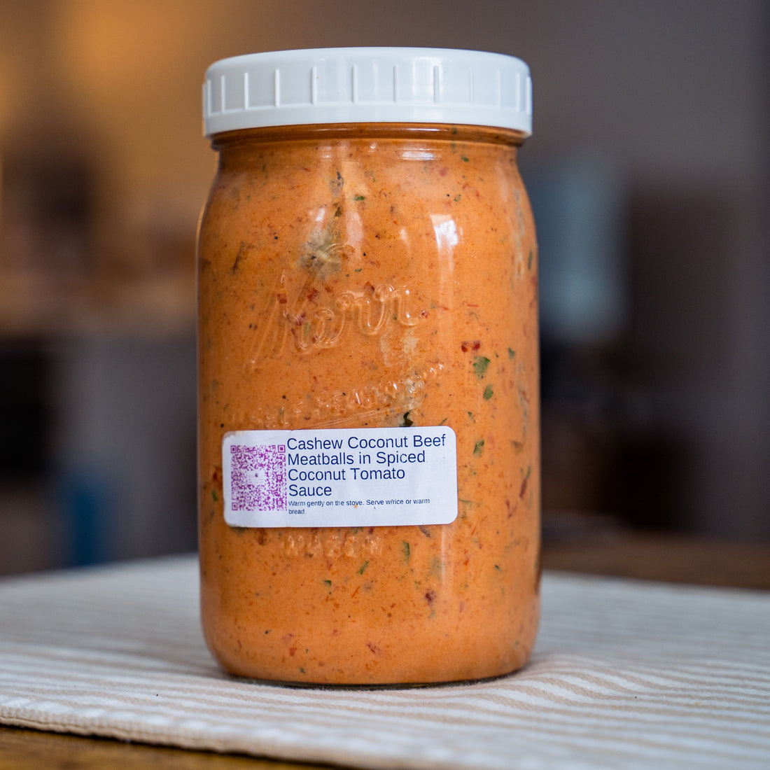 Frozen - Cashew Coconut Beef Meatballs in Spiced Coconut Tomato Sauce