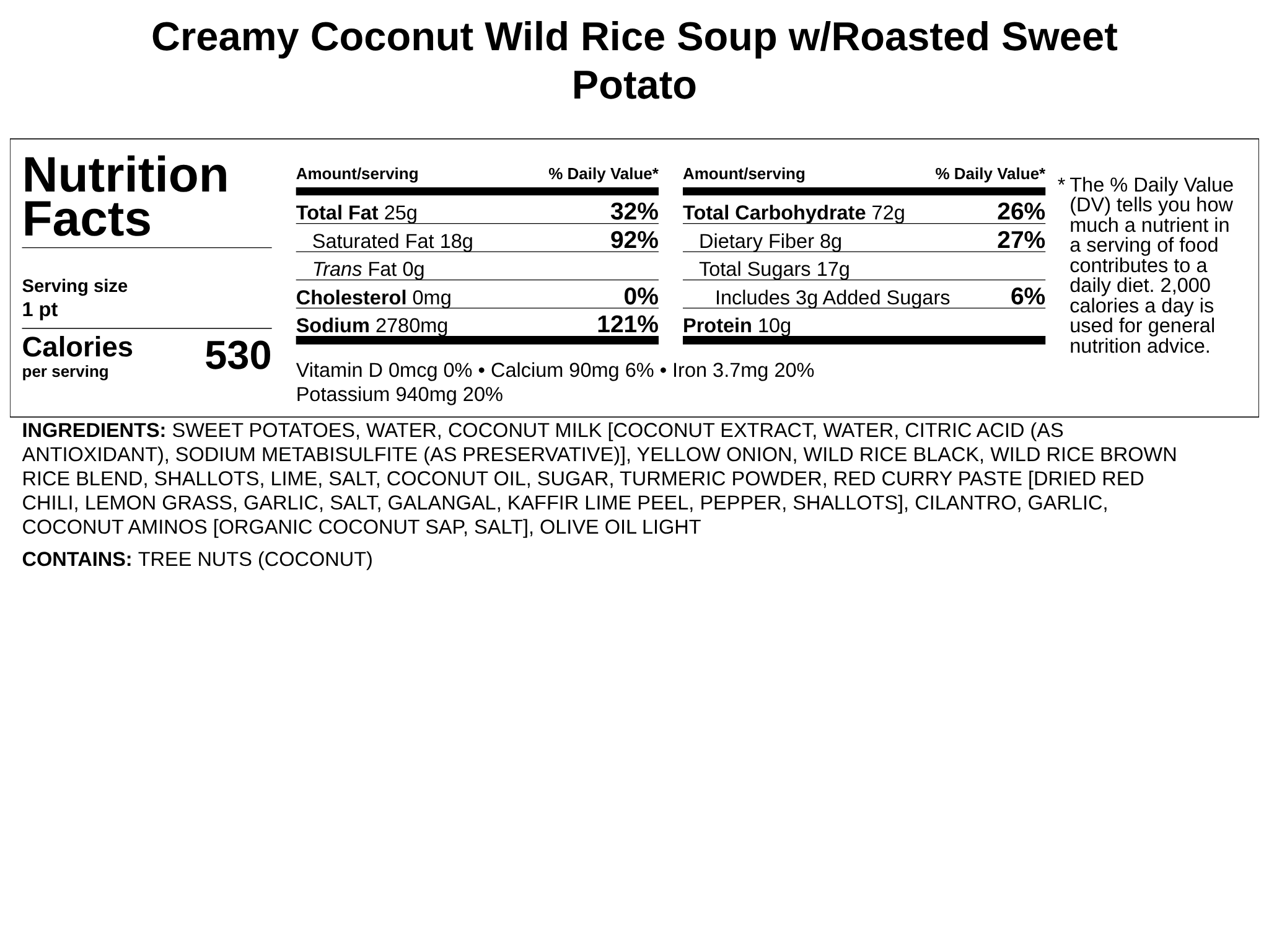 Frozen - Creamy Coconut Wild Rice Soup w/Roasted Sweet Potato