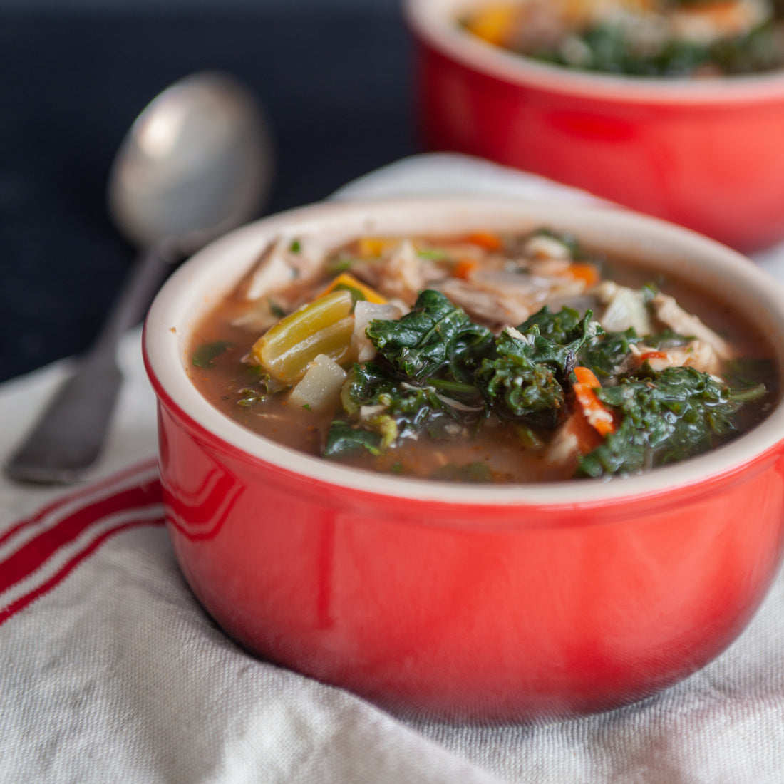 Chorizo, White Bean & Kale Soup