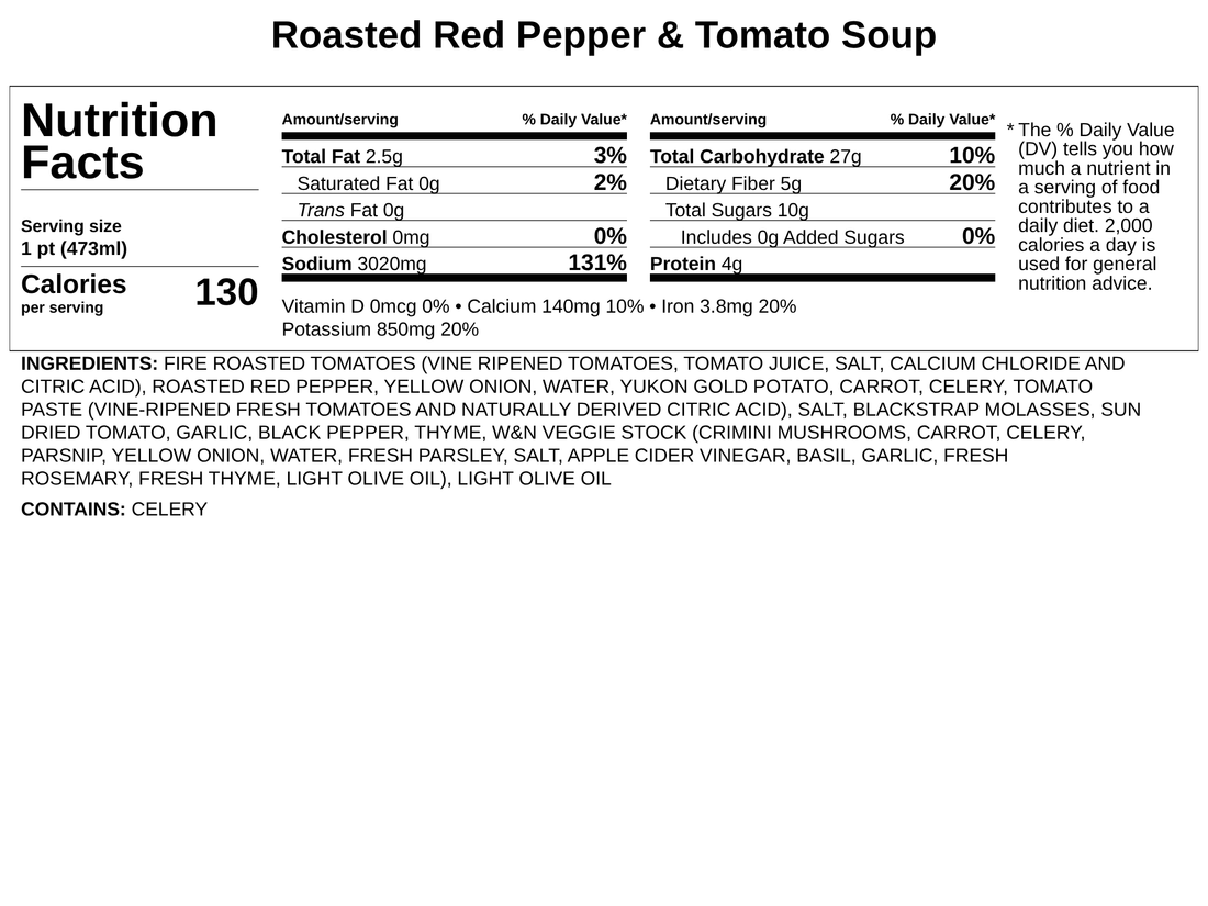 Frozen - Roasted Red Pepper and Tomato Soup