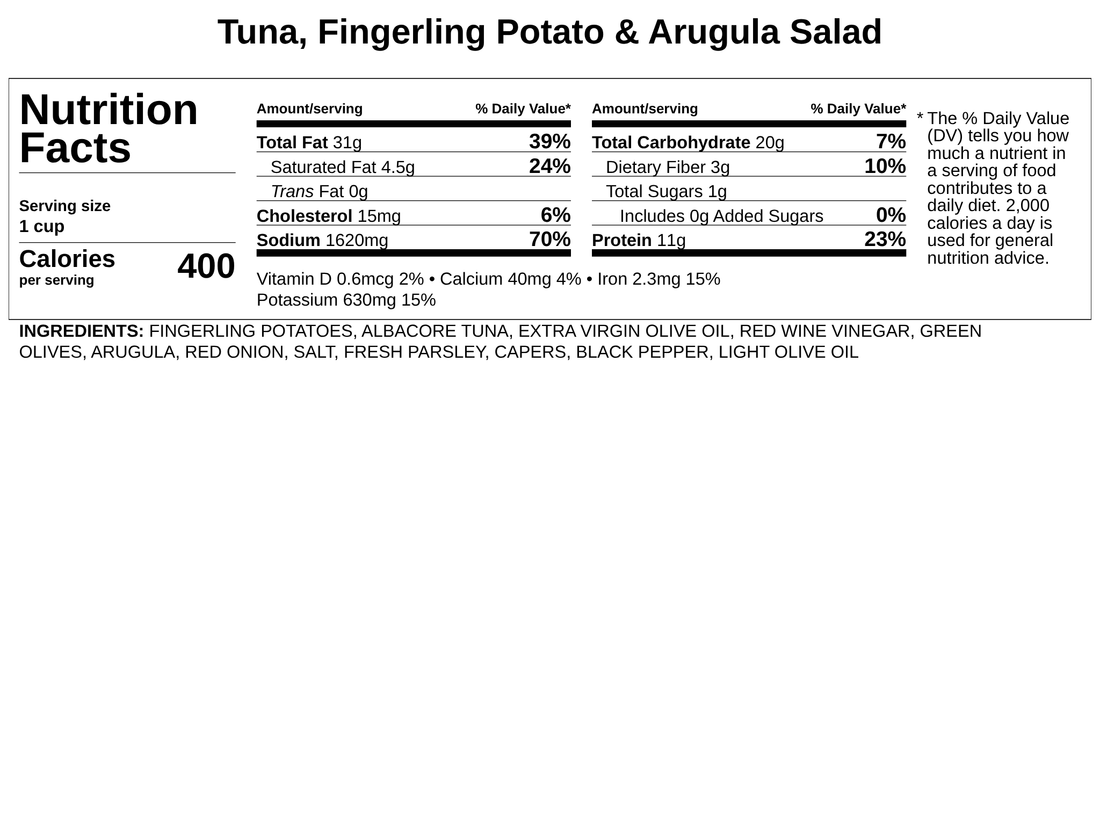 Tuna, Fingerling Potato & Arugula Salad