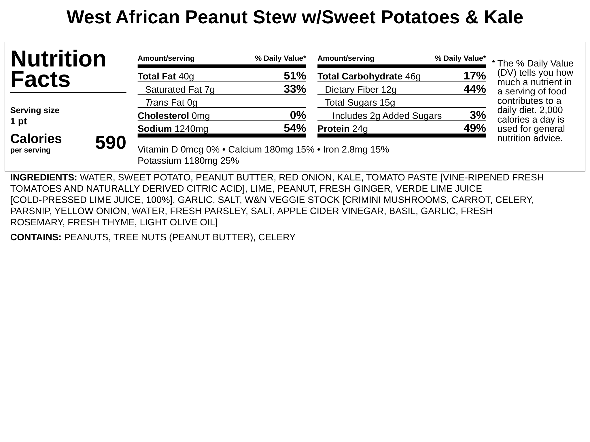 West African Peanut Stew w/Sweet Potatoes & Kale