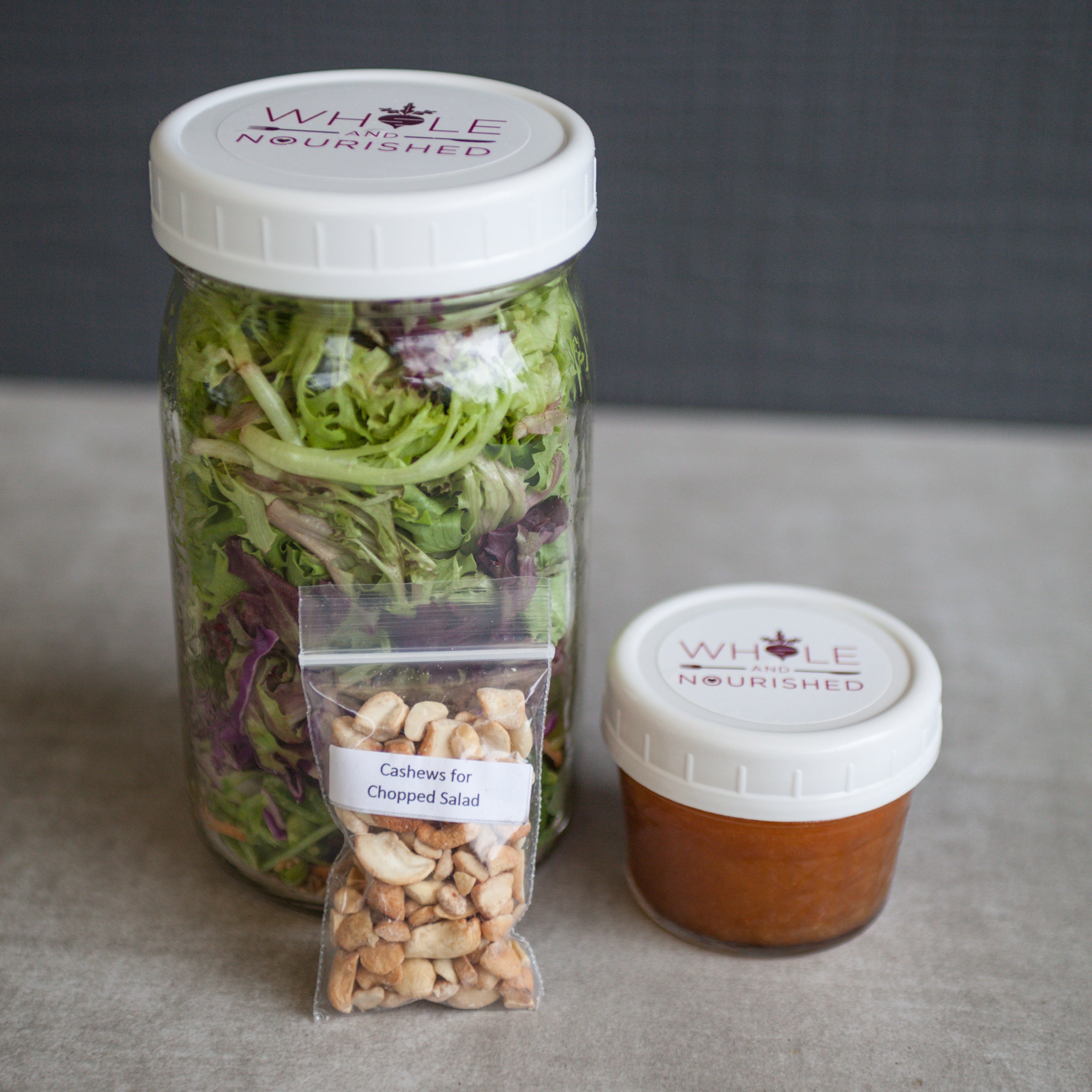 Thai Cabbage & Veggie Salad w/Cashews, Toasted Coconut and Lime & Herb Dressing