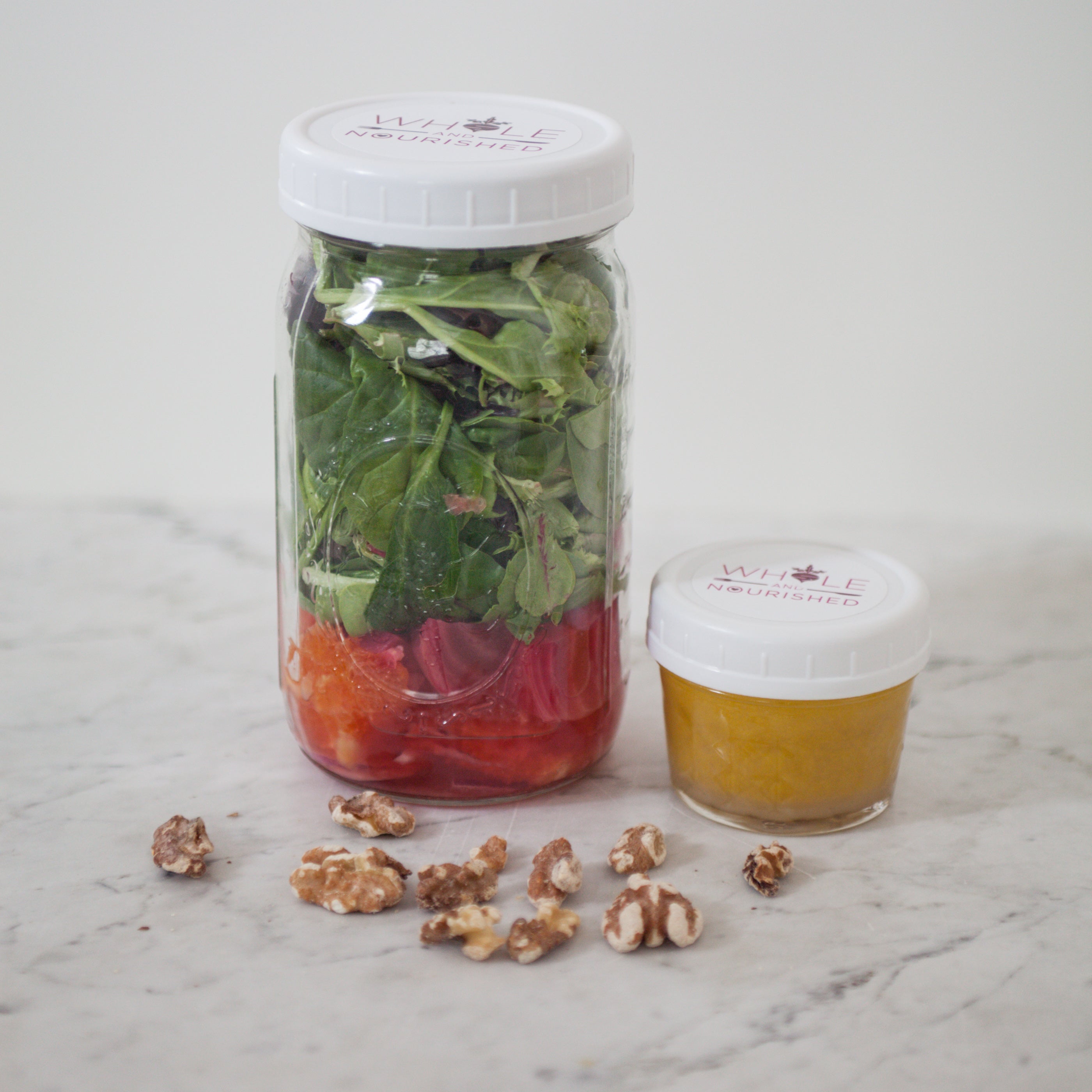 Green Salad w/Pickled Beets, Orange, Grapefruit, Maple Walnuts & Honey-Orange Dressing