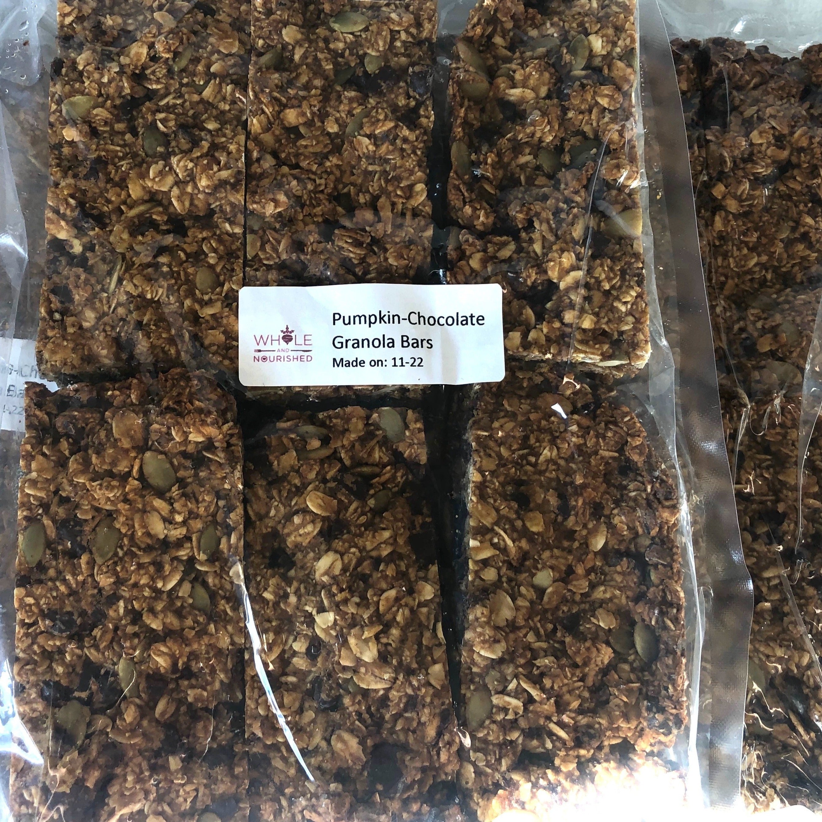 Frozen - Pumpkin Chocolate Chip Granola Bars