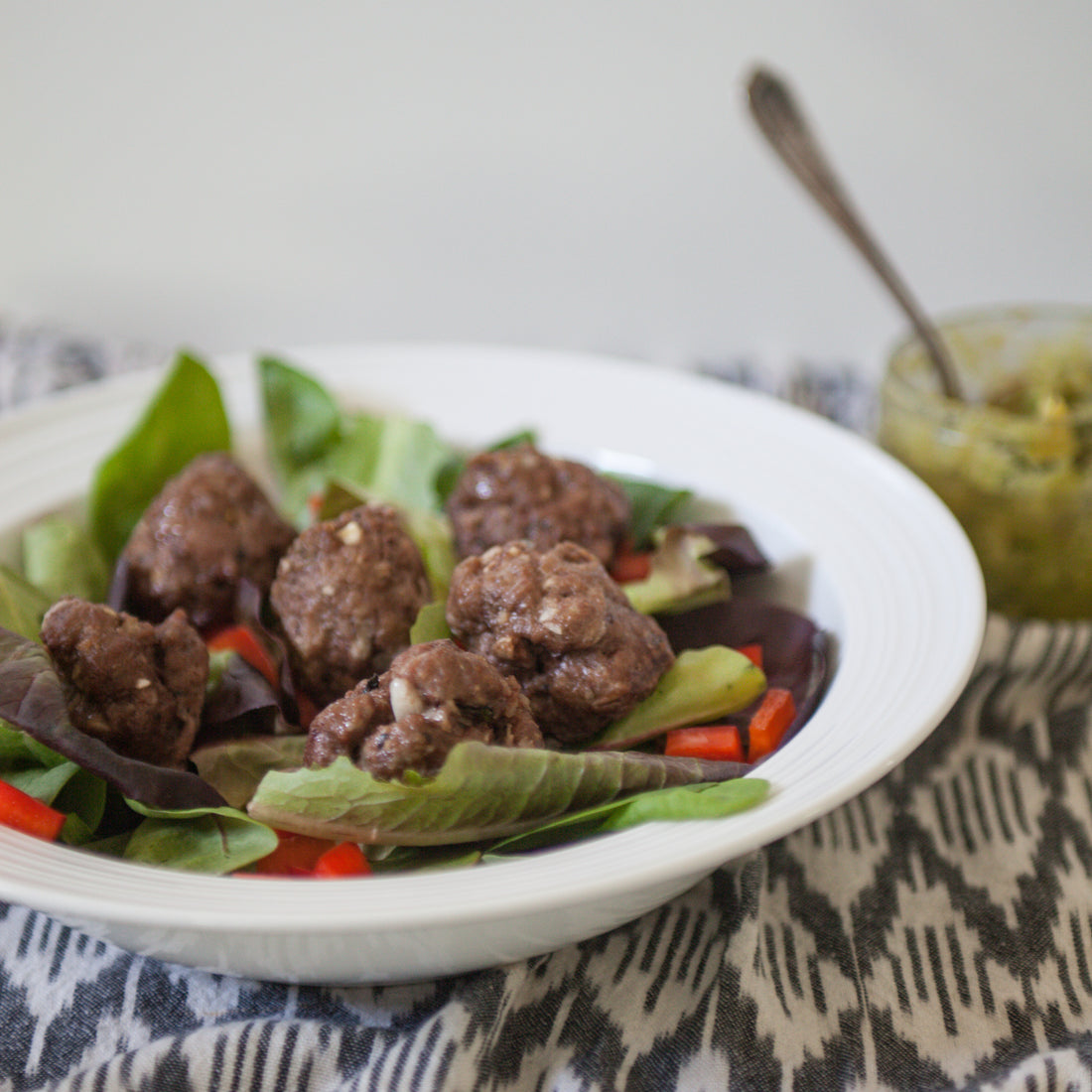 Beef & Lamb Greek Meatballs w/Avocado Tzatziki