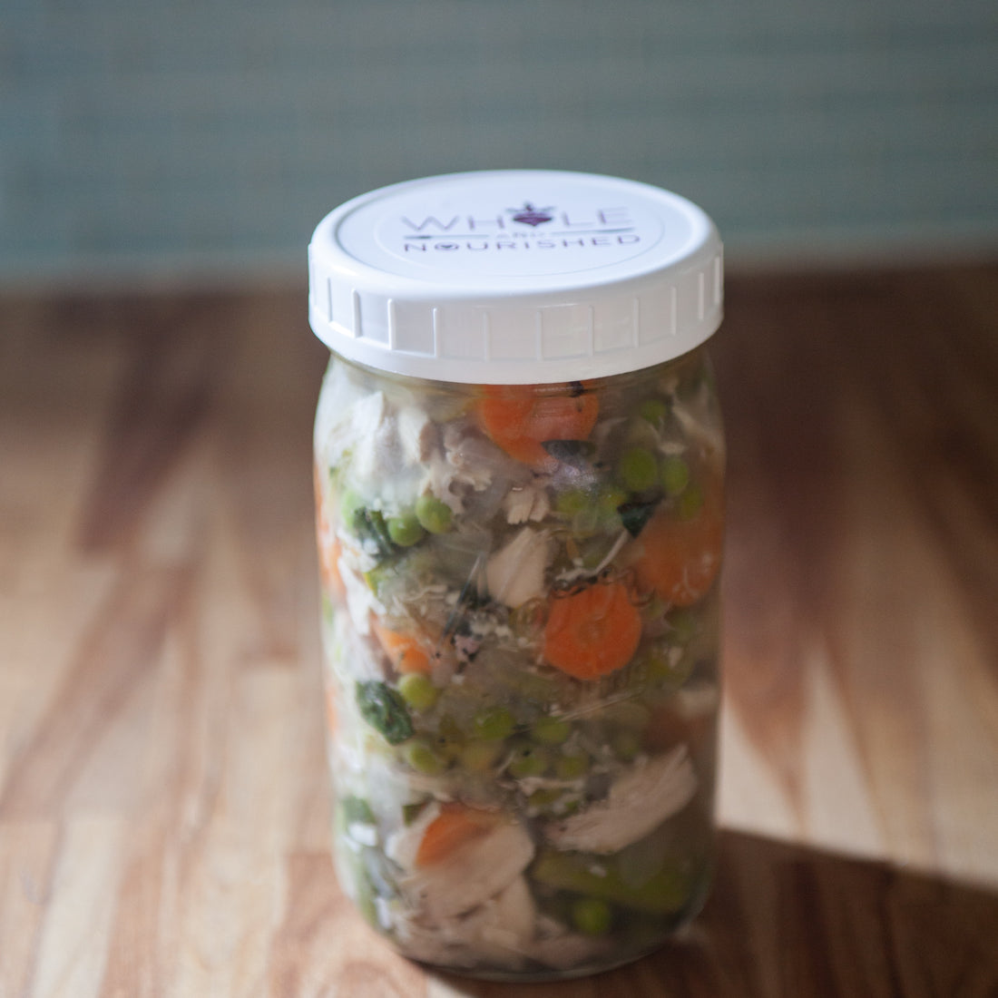 Lemony Spring Chicken Soup w/Carrots, Asparagus, Sweet Peas & Fresh Herbs