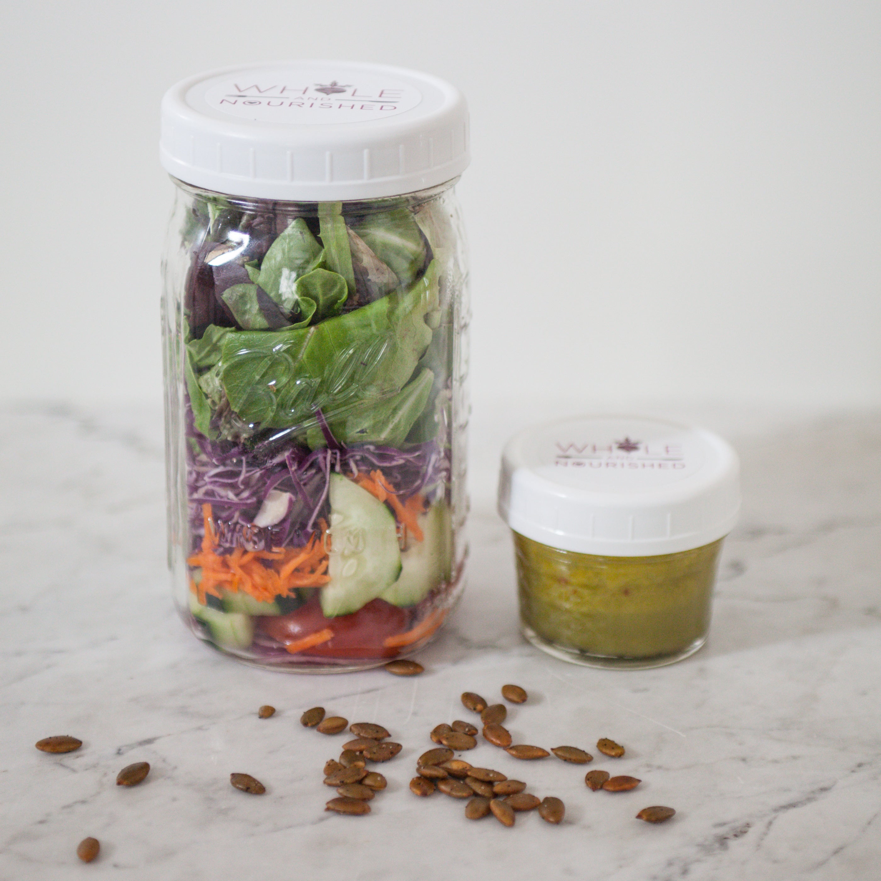 Mexican Chopped Salad w/Spiced Pepitas & Cilantro-Honey-Lime Dressing