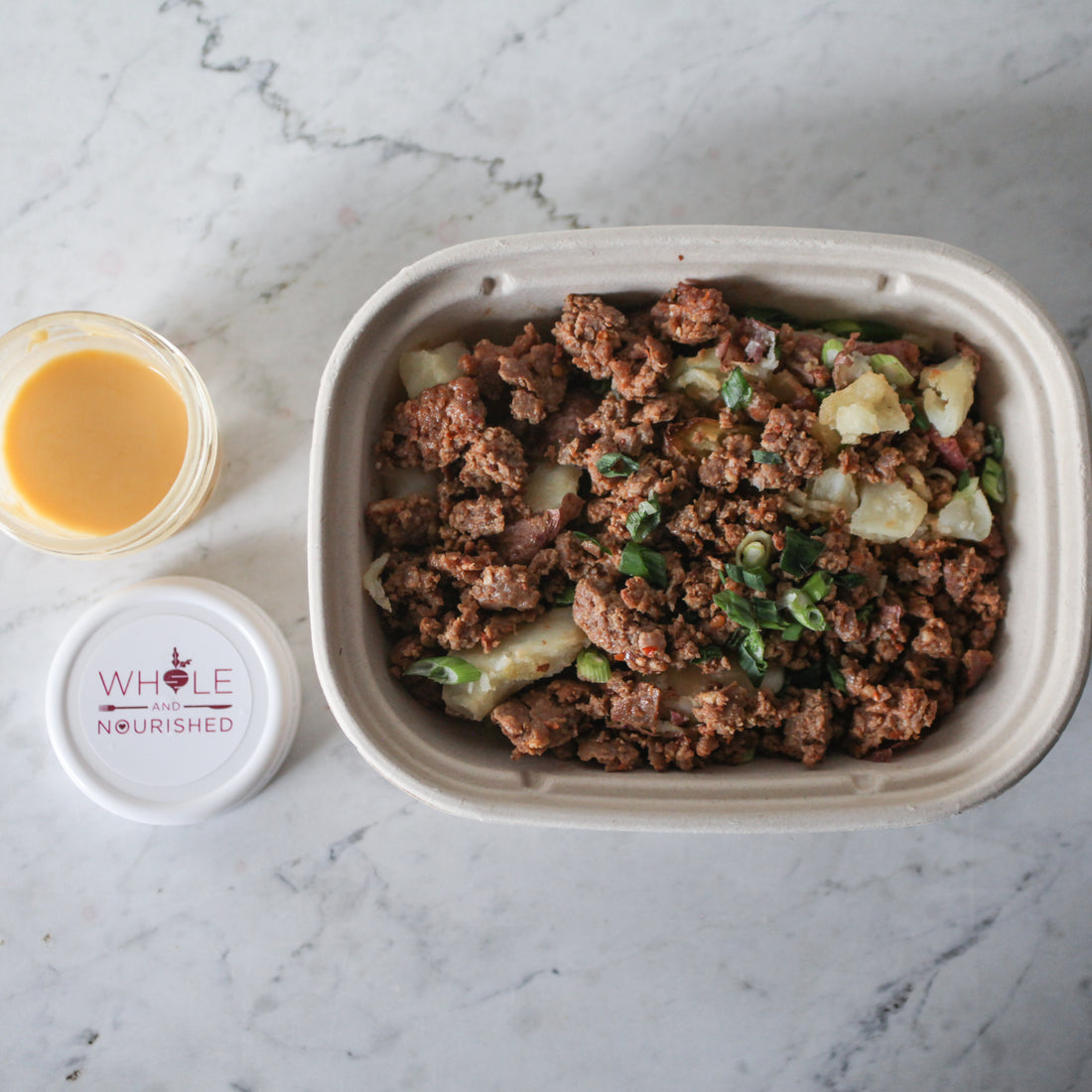 Chorizo w/Smashed Potatoes, Garlic Aioli & Scallions