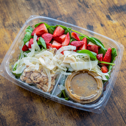 Baby Spinach, Fennel &amp; Strawberry Salad w/Toasted Almonds &amp; Balsamic-Champagne Vinaigrette