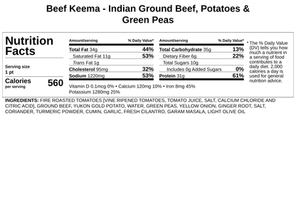 Beef Keema - Indian Ground Beef, Potatoes &amp; Green Peas