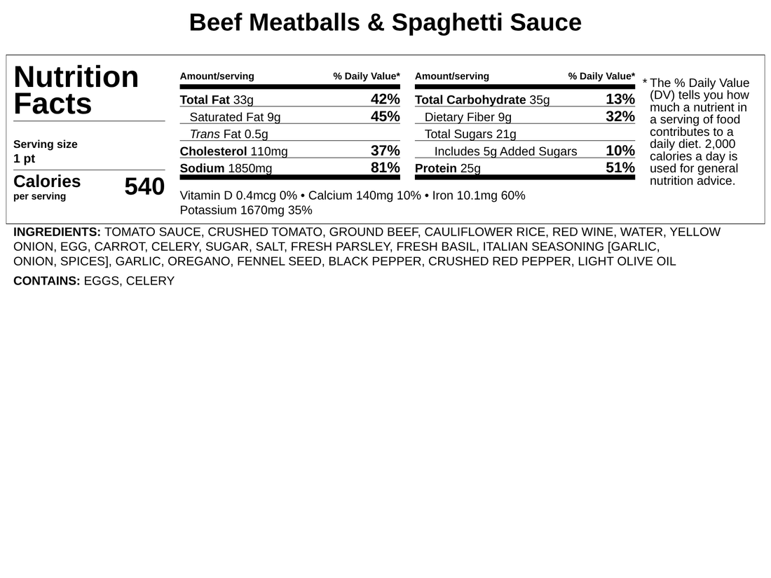 Beef Meatballs &amp; Spaghetti Sauce