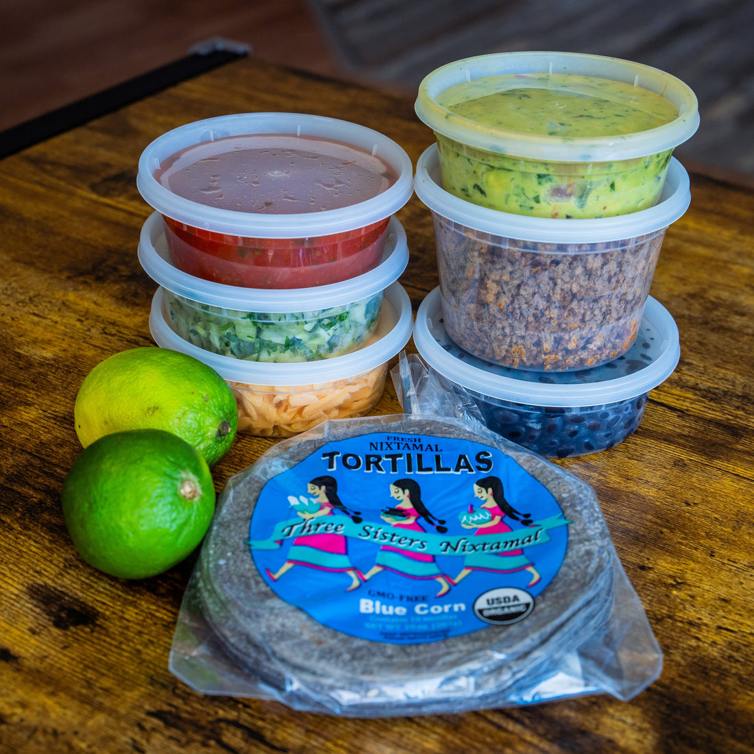 Beef Tacos w/All the Fixin&