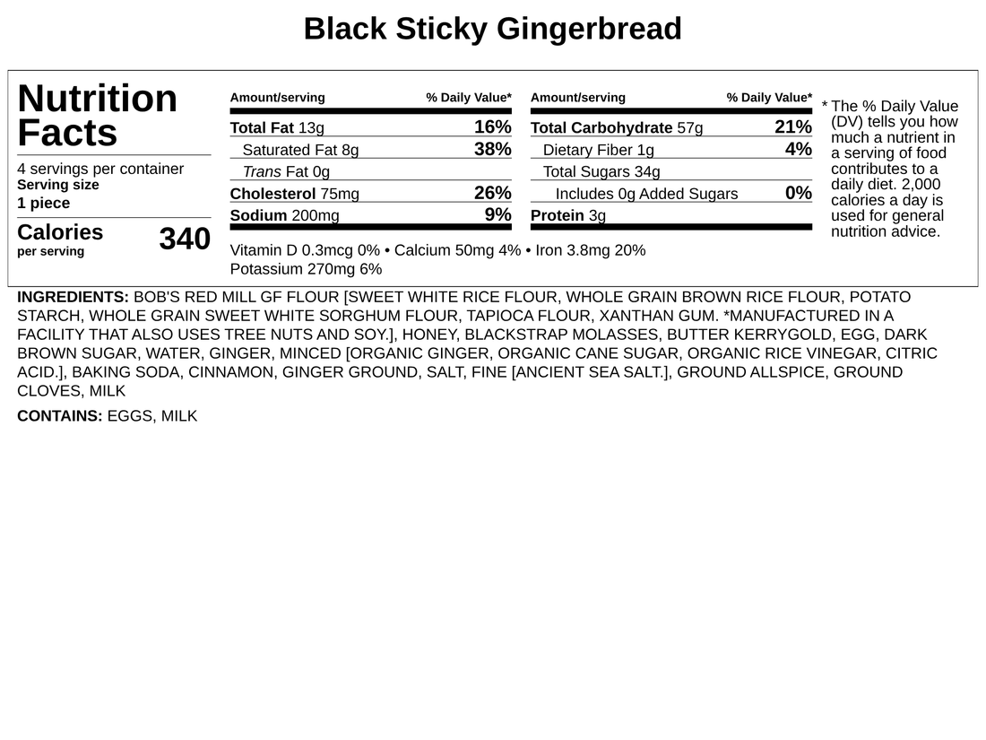 Frozen - Black Sticky Gingerbread
