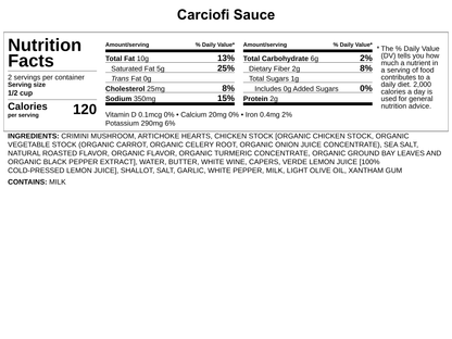 Frozen - Chicken Carciofi