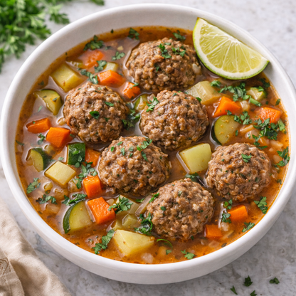 Sopa de Albondigas - Mexican Meatball Soup