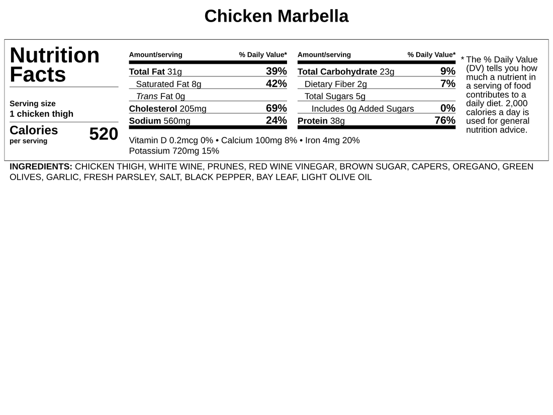 Chicken Marbella