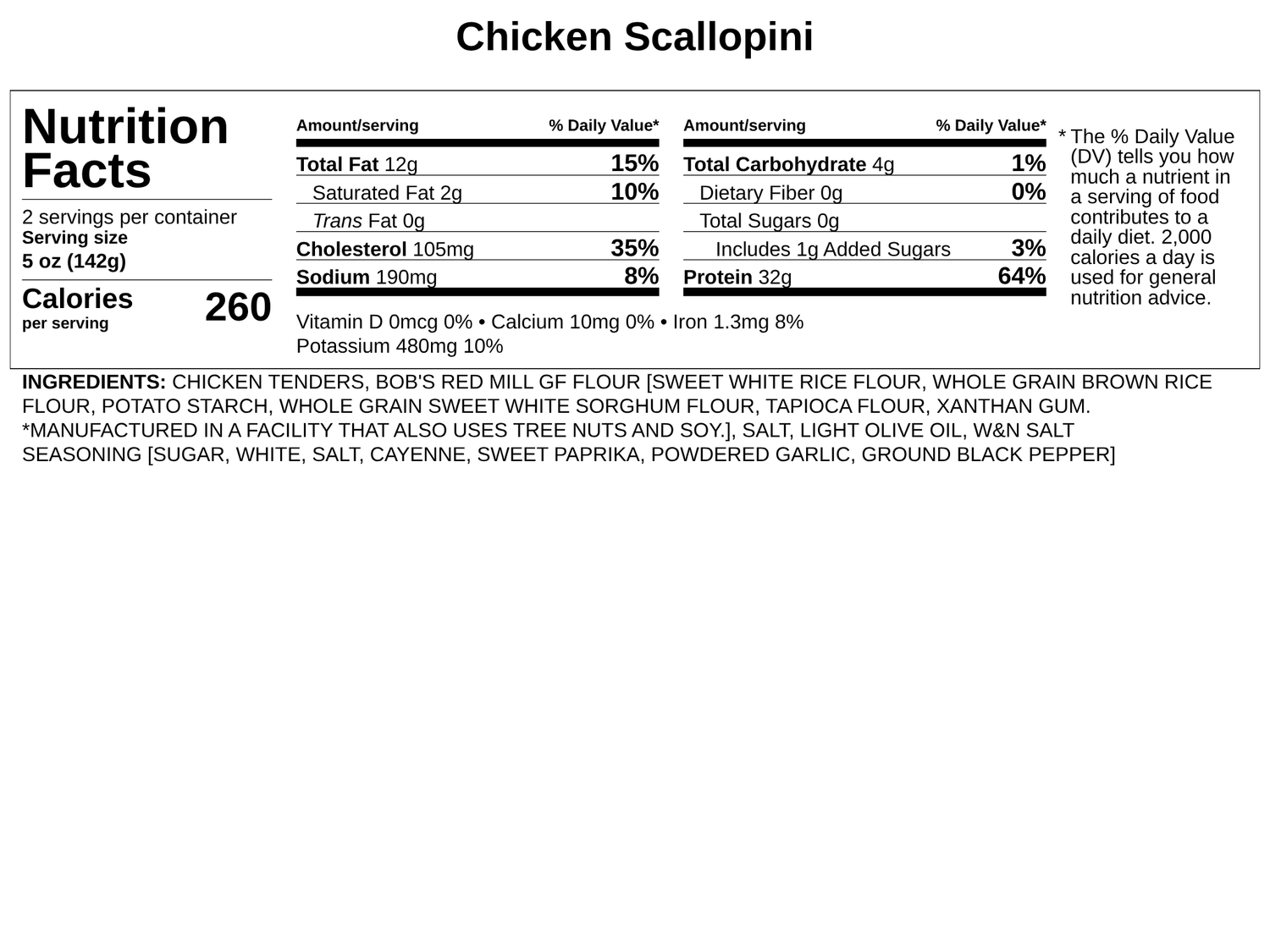 Frozen - Chicken Piccata