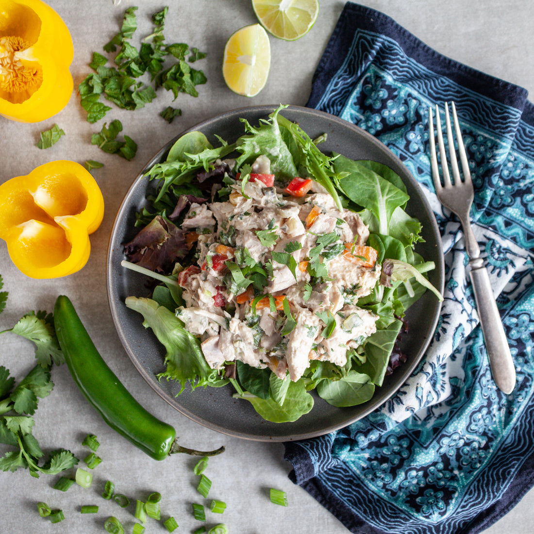 Chicken Salad w/Indonesian-Style Peanut Dressing