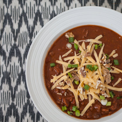 Veggie Chili w/Mixed Beans, Bulgur Wheat, Walnuts &amp; Shiitake Mushrooms