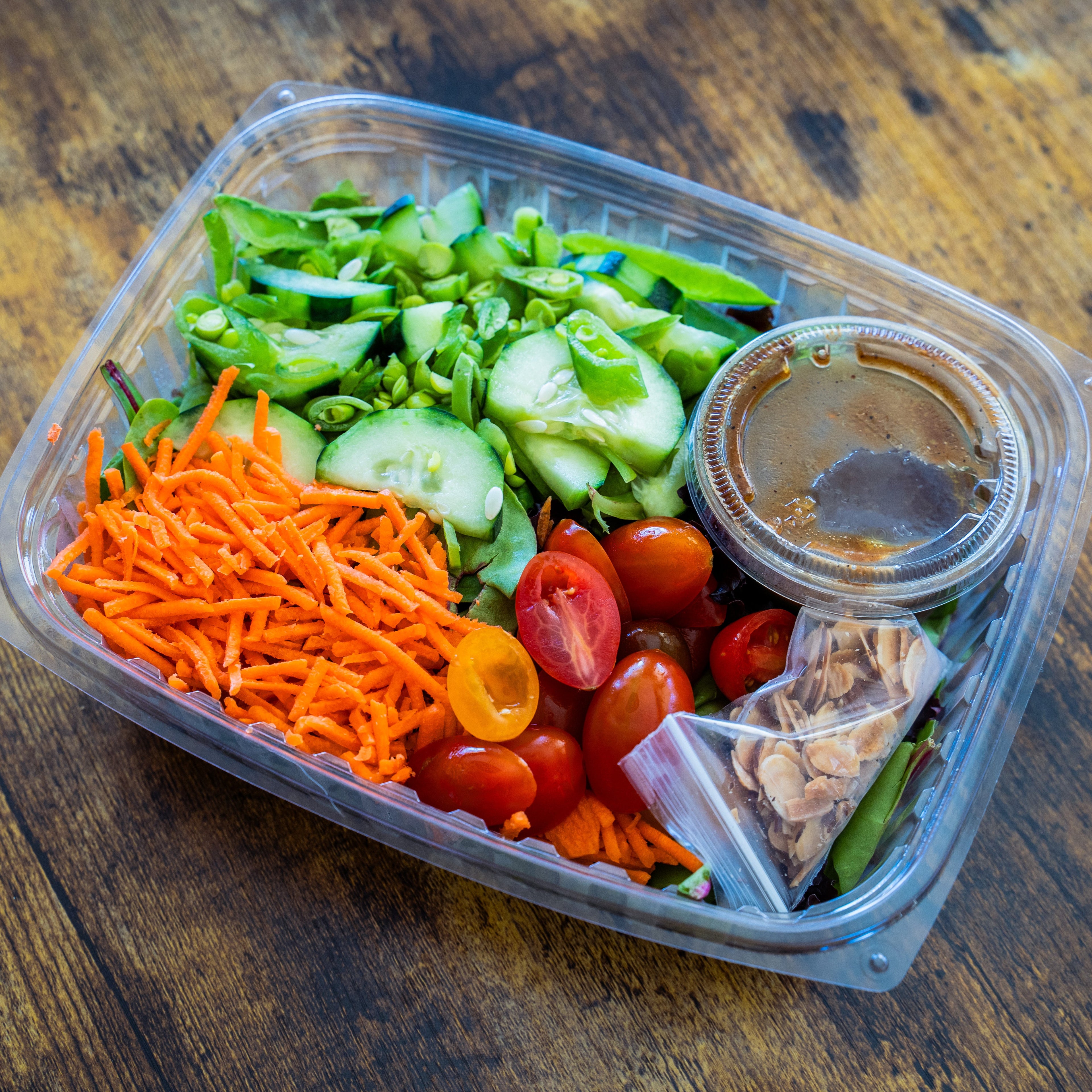 Chopped Veggie Salad w/Balsamic Dressing &amp; Toasted Almonds