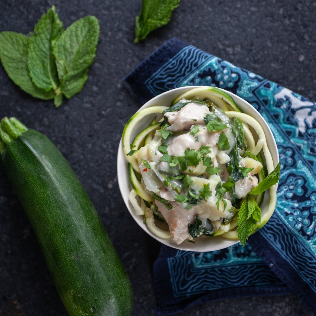 Frozen - Pulled Chicken w/Cashew Sauce &amp; Zucchini Slices