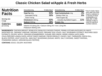 Classic Chicken Salad w/Apple &amp; Fresh Herbs