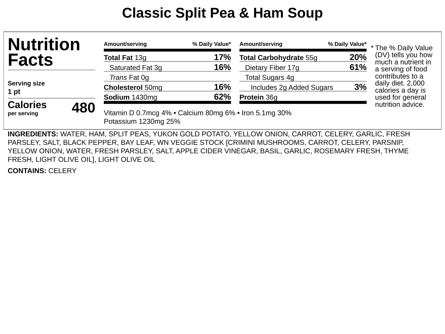 Frozen - Classic Split Pea &amp; Ham Soup