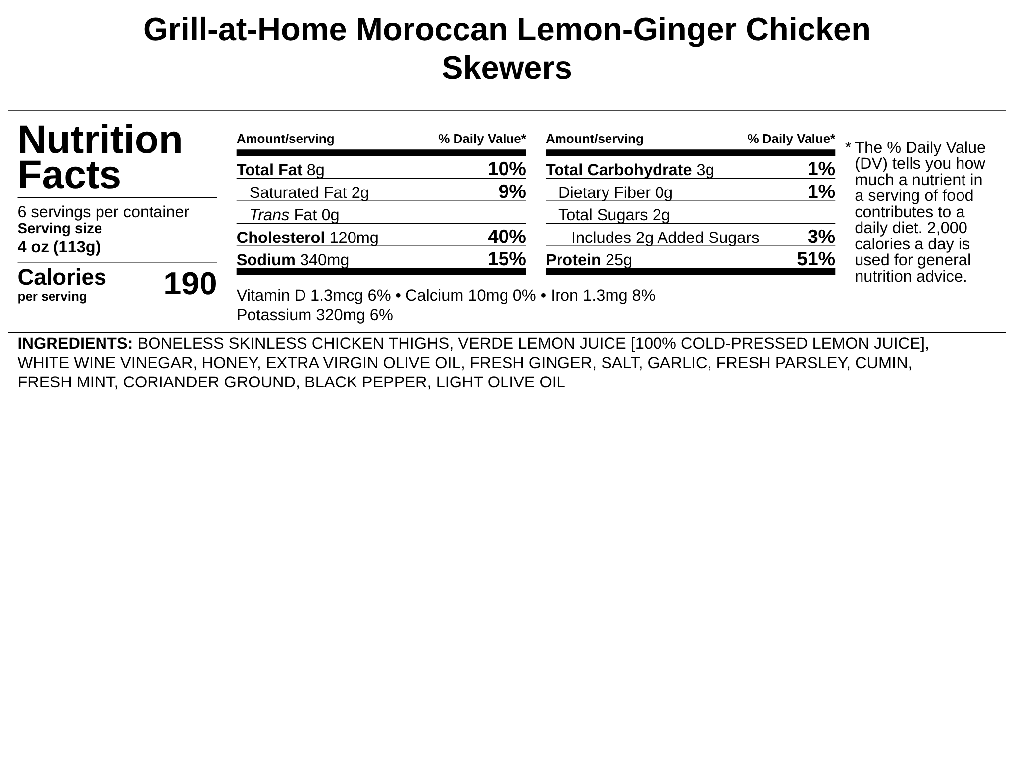 Frozen - Grill-at-Home Moroccan Lemon-Ginger Chicken
