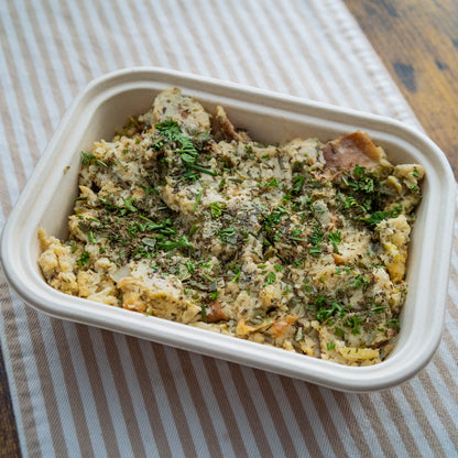 Herb-Filled Sourdough Stuffing - wheat