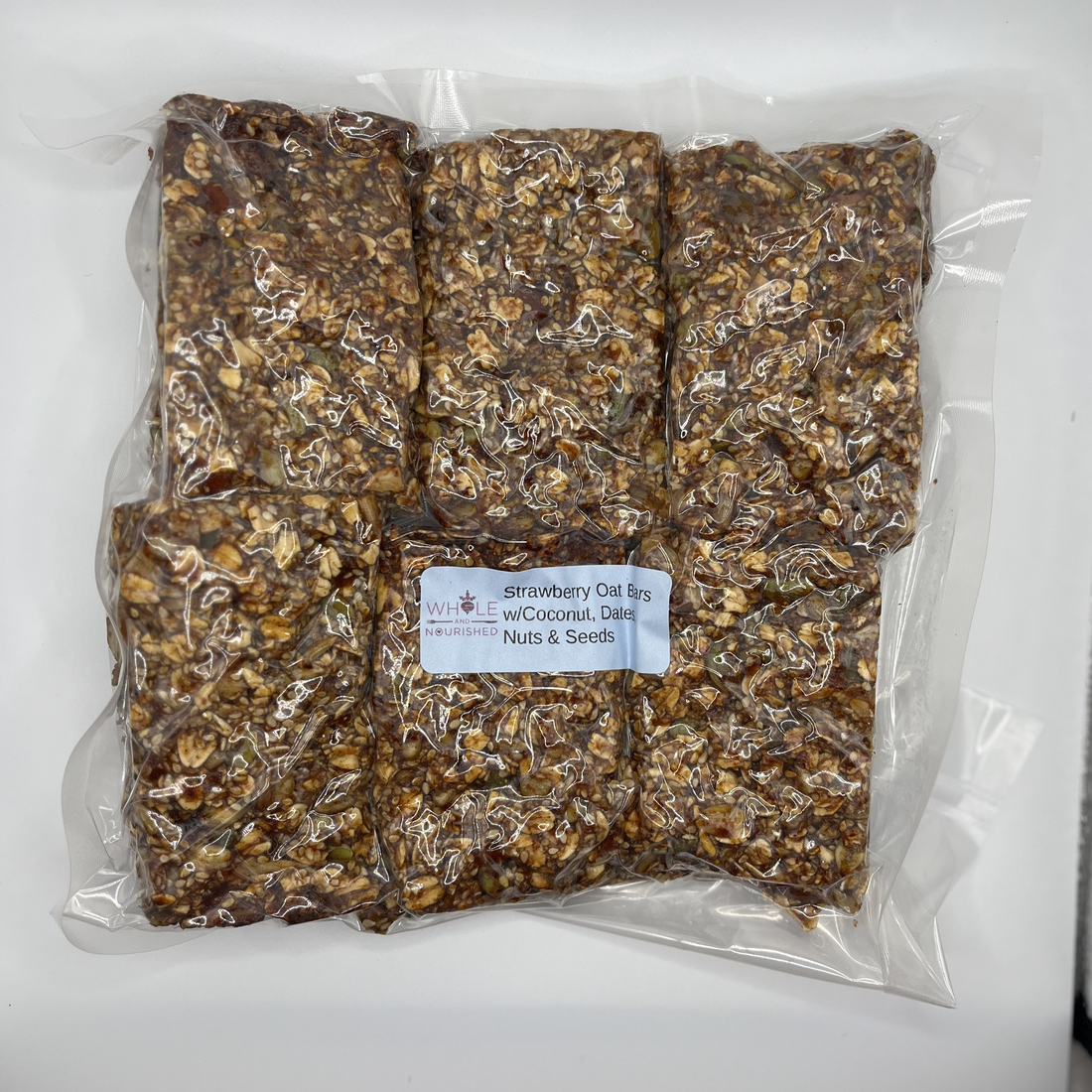 Frozen - Blueberry & Cranberry Oat Bars w/Coconut, Dates, Nuts & Seeds