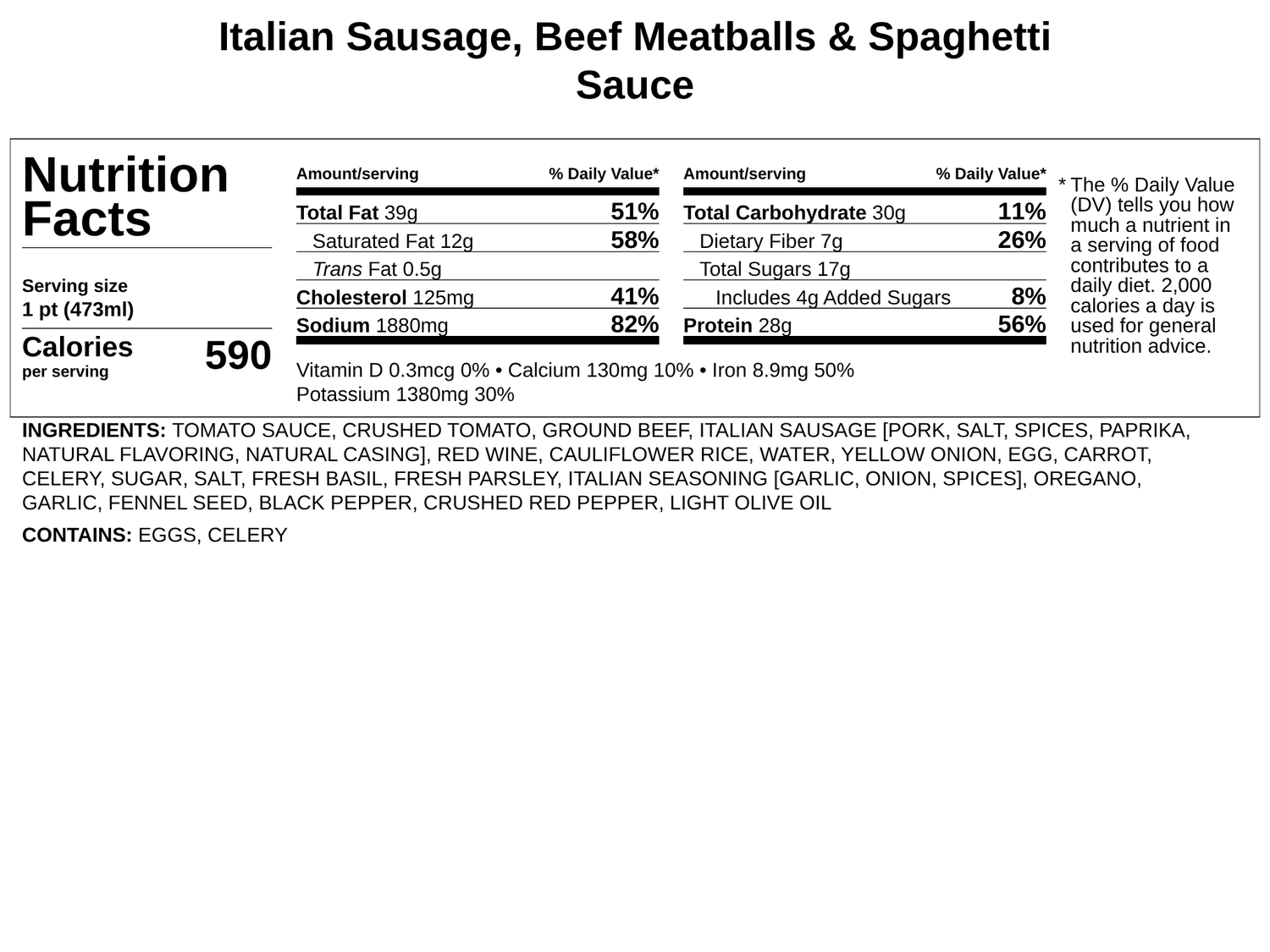 Frozen - Italian Sausage, Beef Meatballs and Spaghetti Sauce