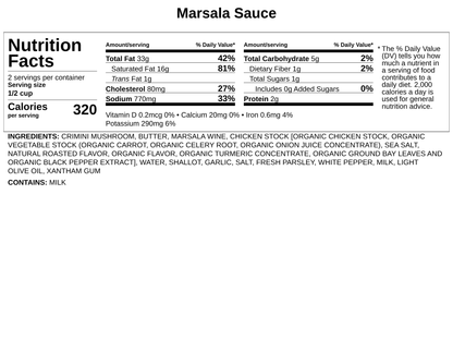 Frozen - Chicken Marsala