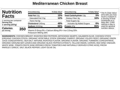 Frozen - Mediterranean Chicken Breast