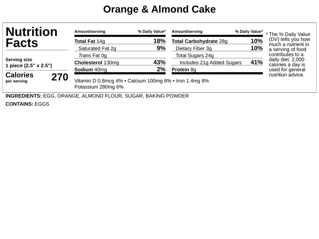 Frozen - Orange &amp; Almond Cake