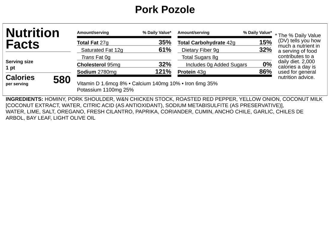 Frozen - Pork Pozole