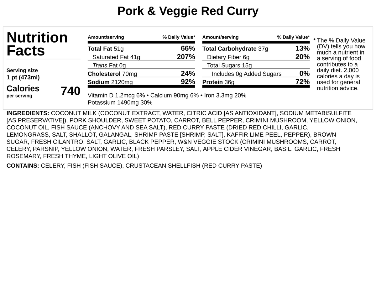 Pork &amp; Veggie Red Curry