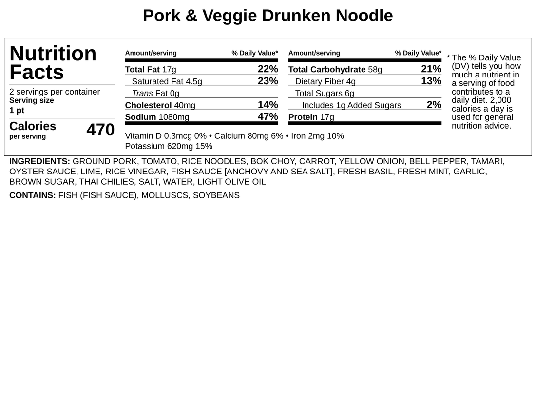 Pork &amp; Veggie Drunken Noodle