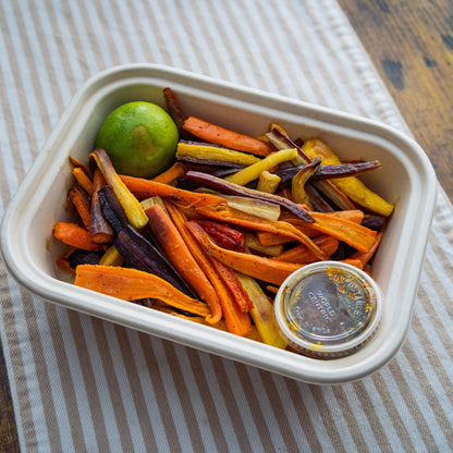 Roasted Rainbow Carrots w/Turmeric-Honey &amp; Lime - gf/df