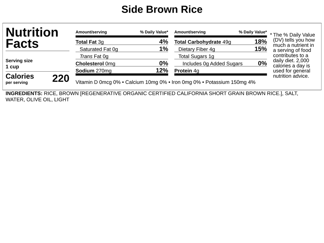 Side of Brown Rice