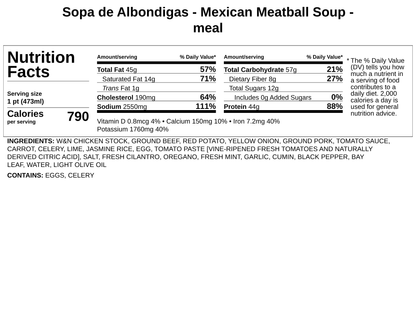 Sopa de Albondigas - Mexican Meatball Soup
