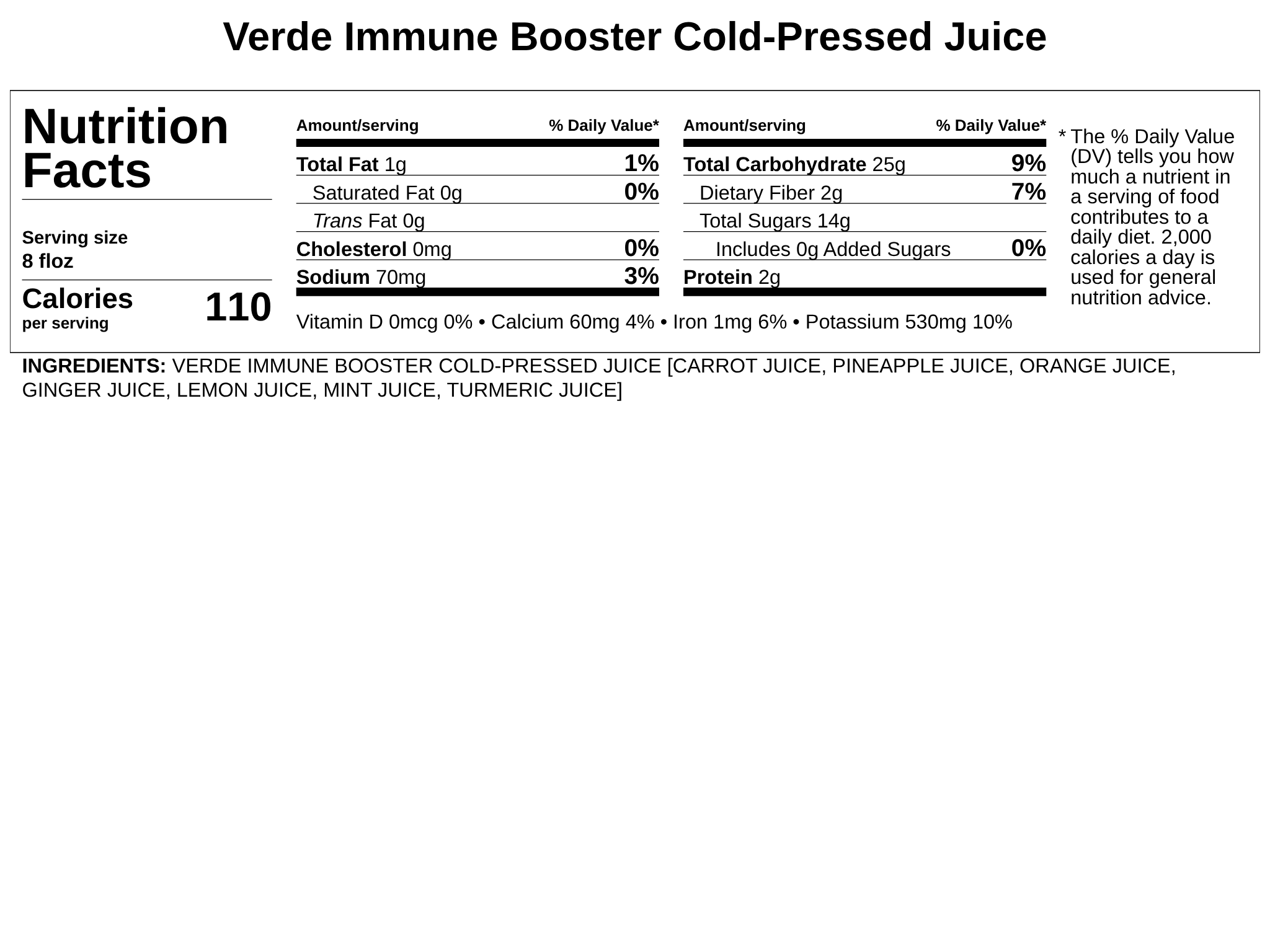 Verde Cold-Pressed Juice - Immune Booster