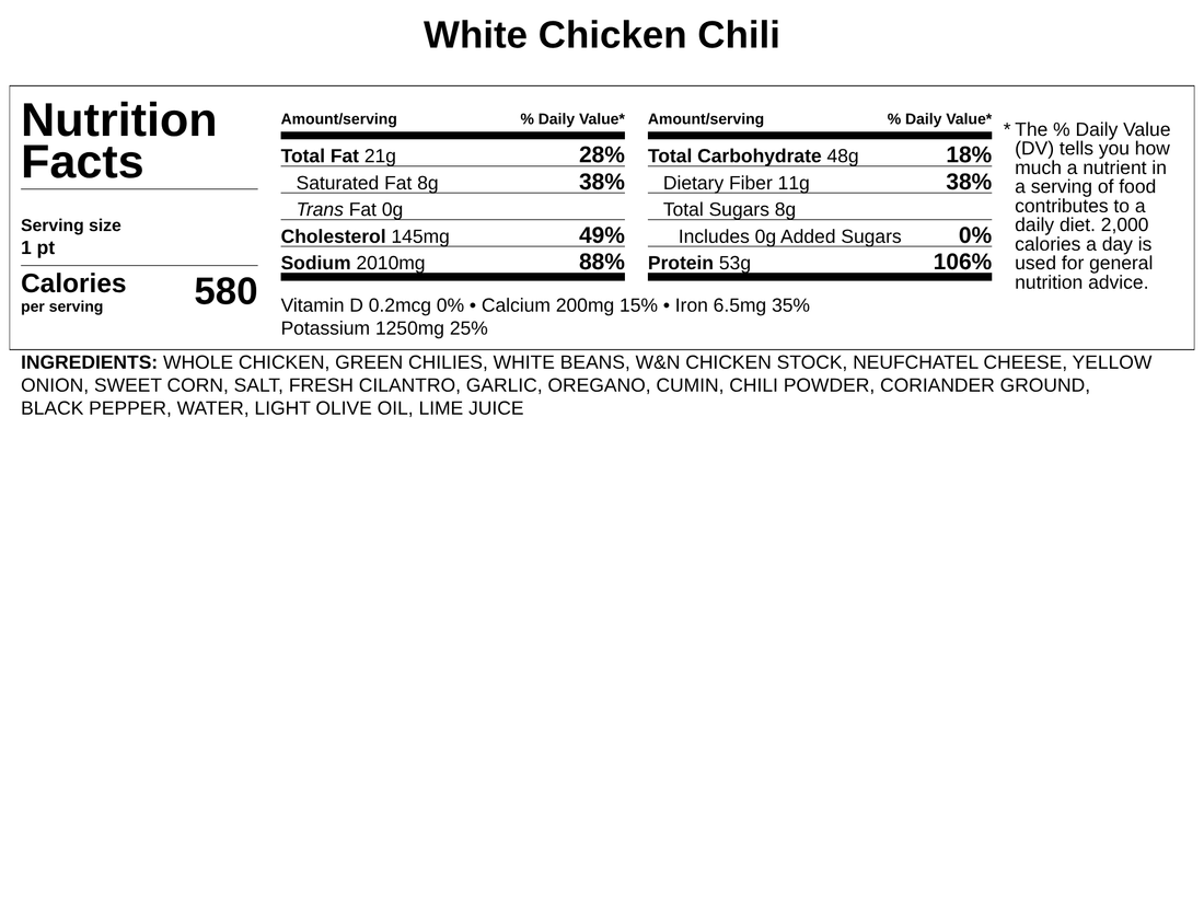Frozen - White Chicken Chili