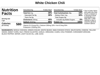 Frozen - White Chicken Chili