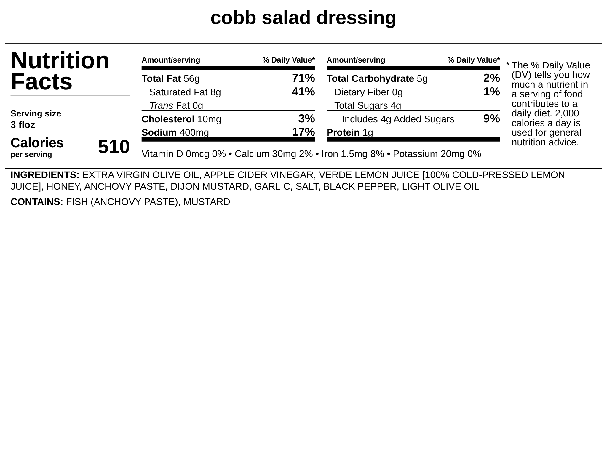 Cobb Salad w/Chicken Breast, Egg &amp; Blue Cheese
