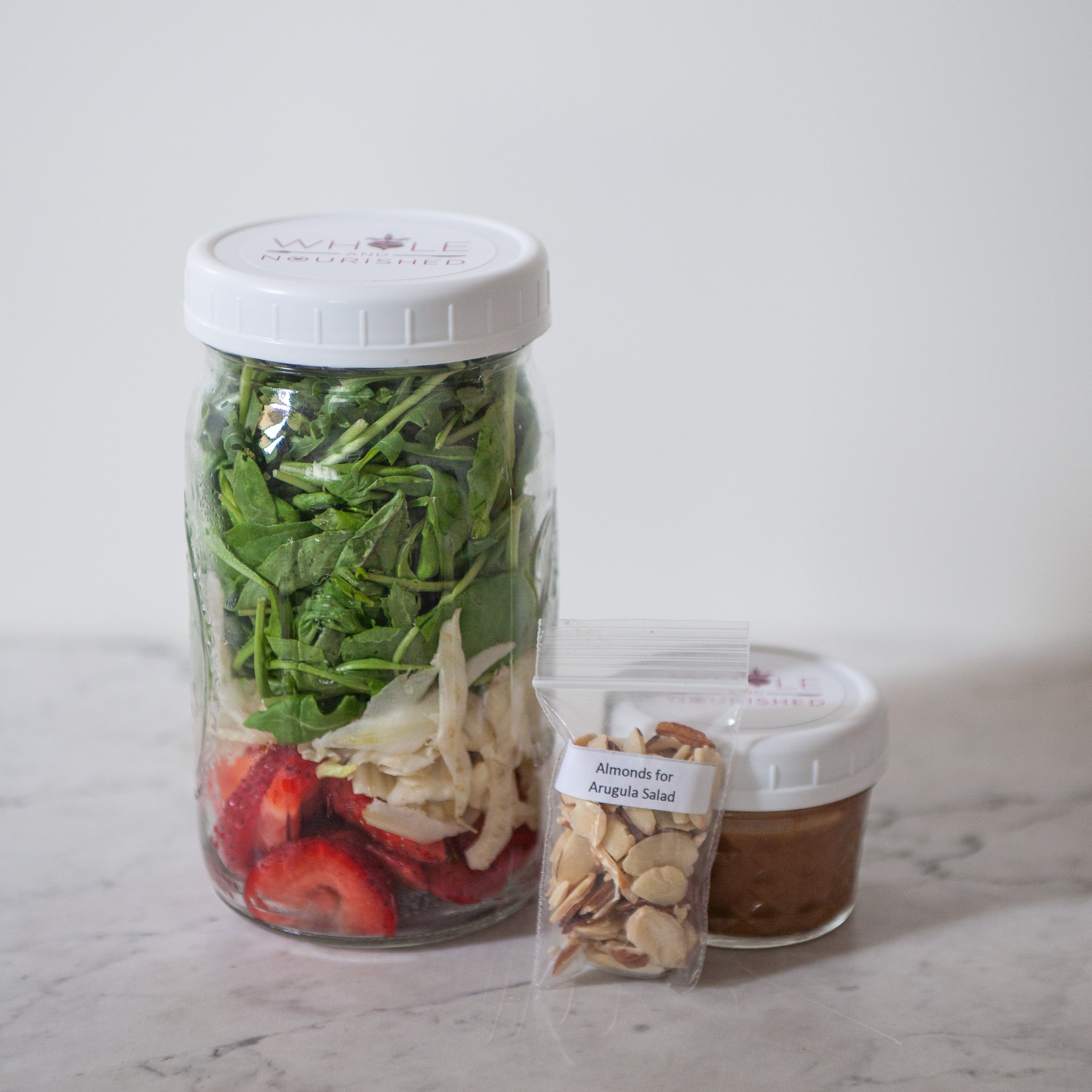 Baby Spinach, Fennel &amp; Strawberry Salad w/Toasted Almonds &amp; Balsamic-Champagne Vinaigrette