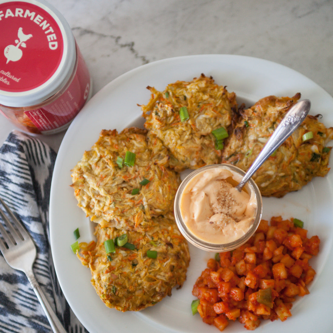 Cabbage Patties w/Sriracha Mayo