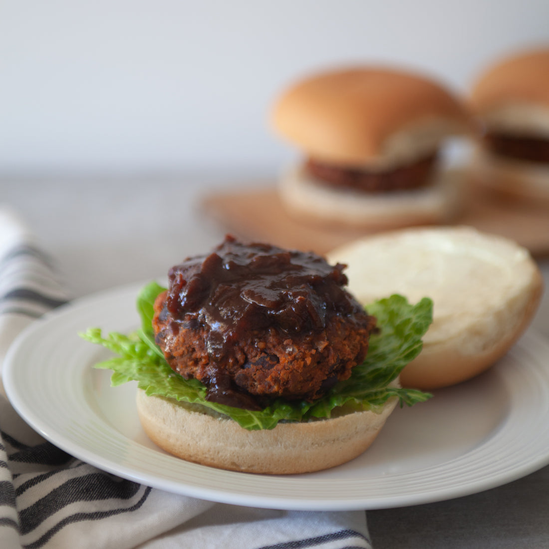 Hearty Veggie Patties w/House-made BBQ Sauce