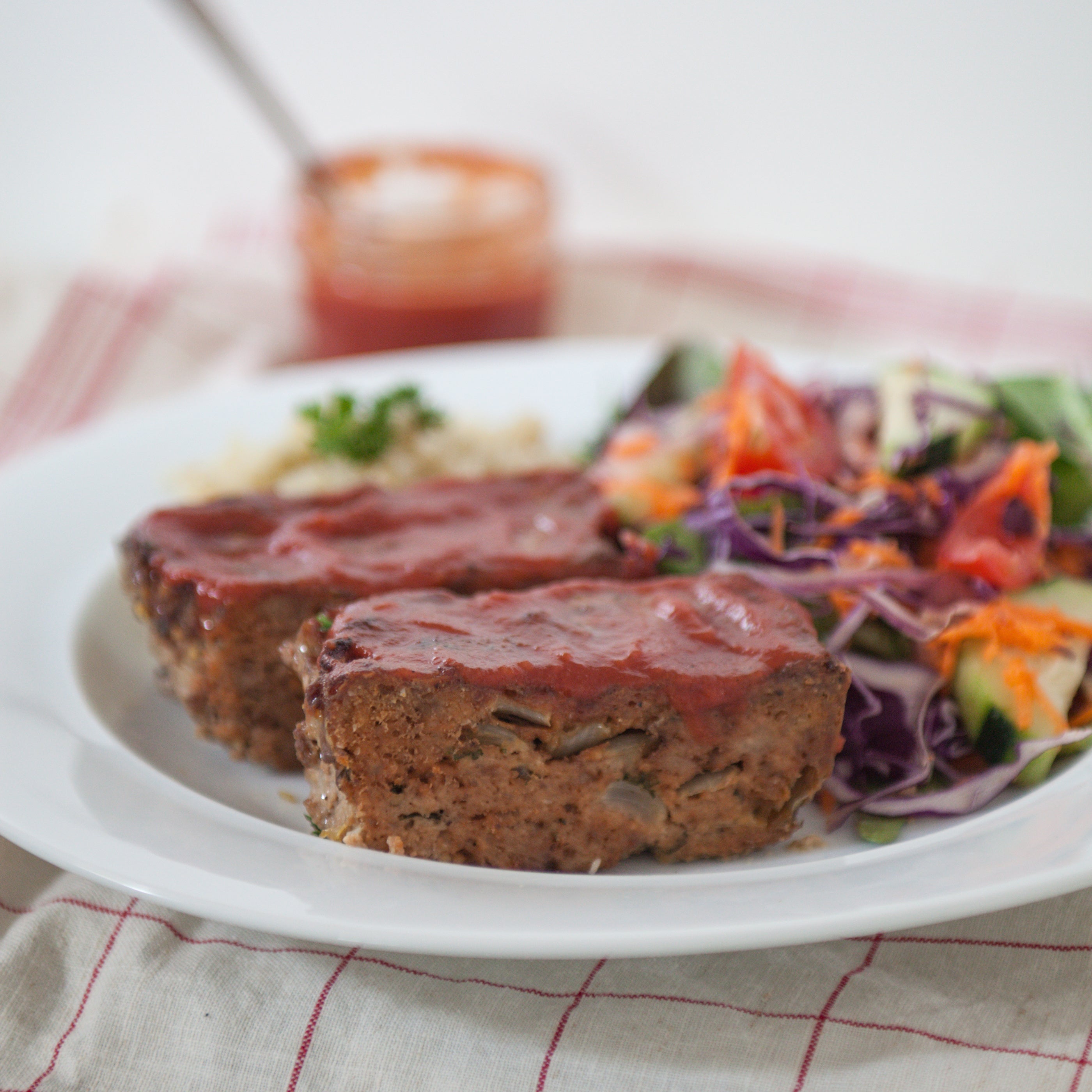 Beef Meatloaf w/House-made Catsup &amp; Side Smashed Potatoes